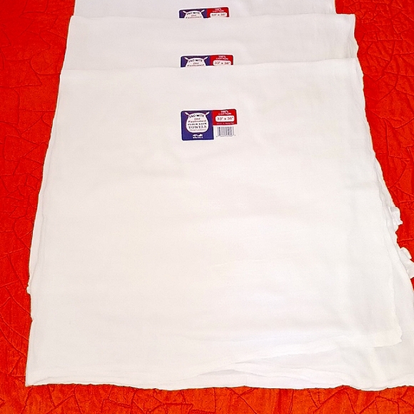 Snow White Old Fashioned Flour Sack Towels x3 33x38 inches ea - Picture 3 of 7